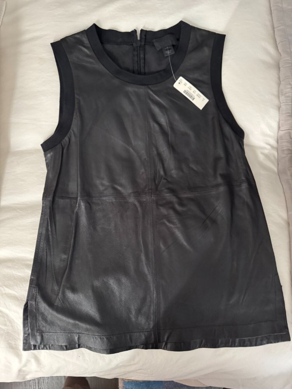 J Crew Collection leather top NWT
